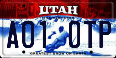 UT license plate A010TP