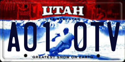 UT license plate A010TV