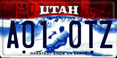 UT license plate A010TZ