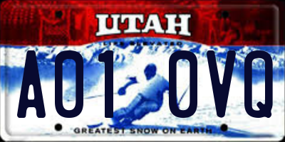 UT license plate A010VQ