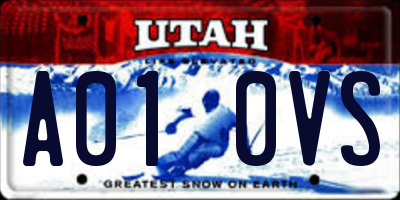 UT license plate A010VS