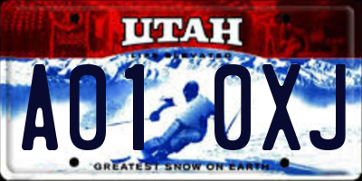 UT license plate A010XJ