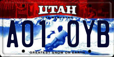 UT license plate A010YB