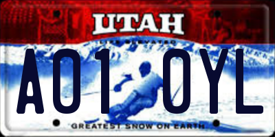 UT license plate A010YL