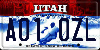 UT license plate A010ZL