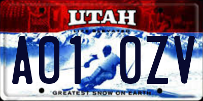 UT license plate A010ZV