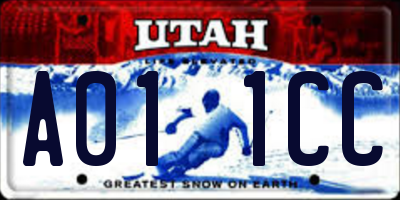 UT license plate A011CC