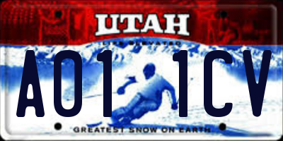 UT license plate A011CV