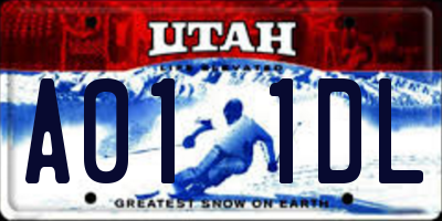 UT license plate A011DL