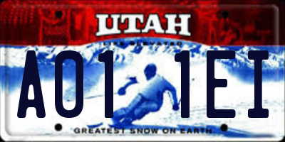 UT license plate A011EI