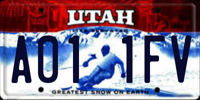 UT license plate A011FV