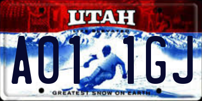 UT license plate A011GJ