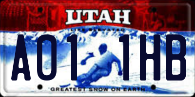 UT license plate A011HB