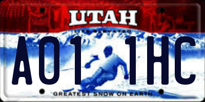 UT license plate A011HC