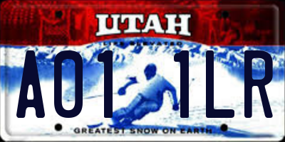 UT license plate A011LR