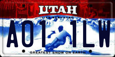 UT license plate A011LW