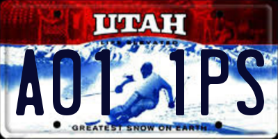 UT license plate A011PS