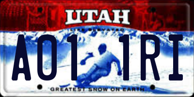 UT license plate A011RI