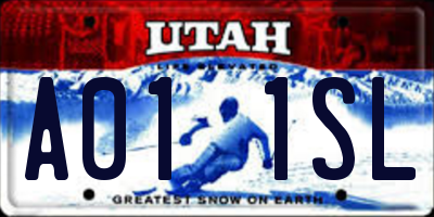 UT license plate A011SL