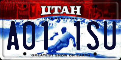 UT license plate A011SU