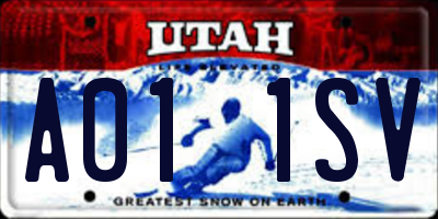 UT license plate A011SV