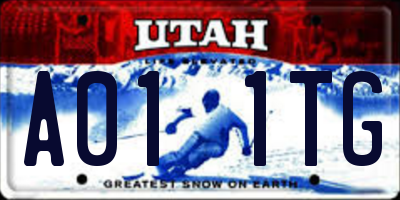 UT license plate A011TG