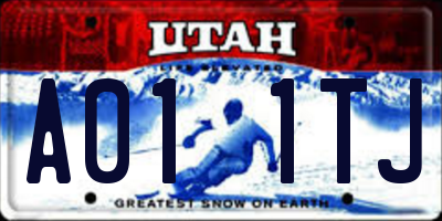 UT license plate A011TJ