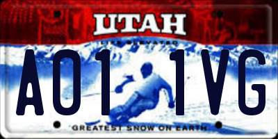 UT license plate A011VG