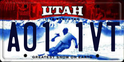 UT license plate A011VT