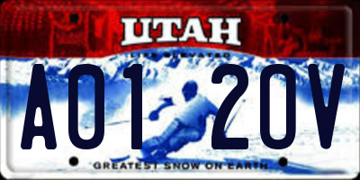 UT license plate A012OV