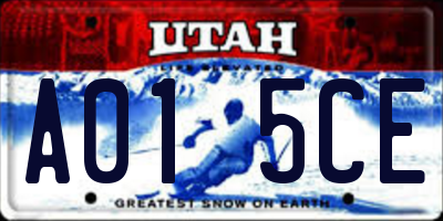 UT license plate A015CE