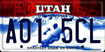 UT license plate A015CL