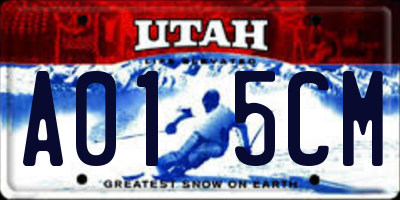 UT license plate A015CM