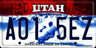 UT license plate A015EZ