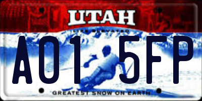 UT license plate A015FP