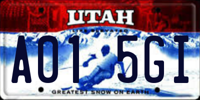 UT license plate A015GI