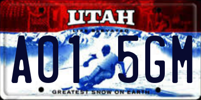 UT license plate A015GM