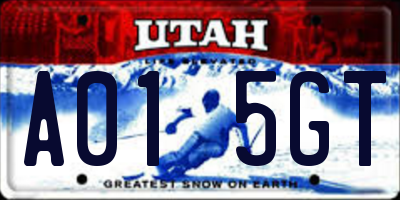 UT license plate A015GT