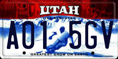 UT license plate A015GV