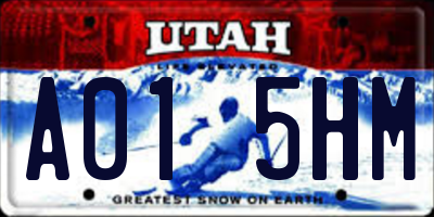 UT license plate A015HM