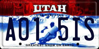 UT license plate A015IS