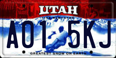 UT license plate A015KJ