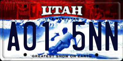 UT license plate A015NN