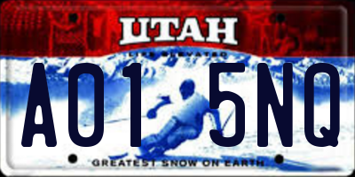 UT license plate A015NQ