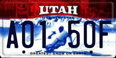 UT license plate A015OF