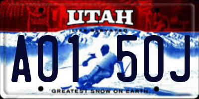 UT license plate A015OJ