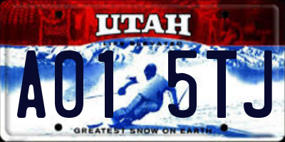 UT license plate A015TJ