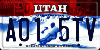 UT license plate A015TV