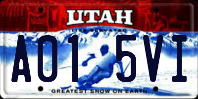 UT license plate A015VI