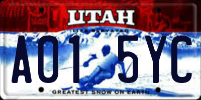 UT license plate A015YC